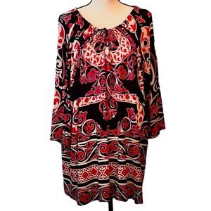 Carolyn Strauss Cold Shoulder Top w/ Keyhole Neckline